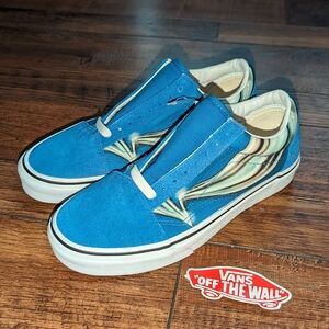 NEW Womens Vans Old Skool Warp Nebulas Blue Chrome Sneaker Shoes Size 8